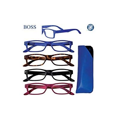 Espressoocchiali Gafas De Lectura EspressoGafas Mod. Boss Negro +2,00-180 g Espressoocchiali Gafas De Lectura EspressoGafas Mod. Boss Negro +2,00-180 g