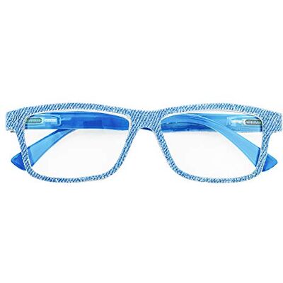 Corpootto Gafas de lectura de cuerpo vaquero azul + 3,50-20 gr Corpootto Gafas de lectura de cuerpo vaquero azul + 3,50-20 gr