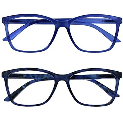 OPULIZE The Reading Glasses Company La Compañía Gafas De Lectura Azul Brillante Y Carey Lectores Pack 2 Grande Hombres Bisagras Resorte RR51-33T +1,00 OPULIZE The Reading Glasses Company La Compañía Gafas De Lectura Azul Brillante Y Carey Lectores Pack 2 Grande Hombres Bisagras Resorte RR51-33T +1,00