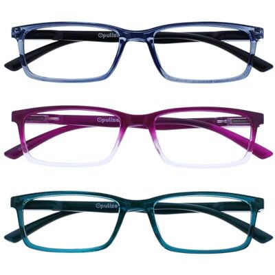 OPULIZE See Gafas Lectura Filtro Luz Azul x3 Estrecha Bisagras de Resorte Mejoran Sueño Reducen Dolor de Cabeza Ordenador Videojuegos Antirreflejante Azul Morado Turquesa Hombre Mujer BBB9-35Q +2.50 OPULIZE See Gafas Lectura Filtro Luz Azul x3 Estrecha Bisagras de Resorte Mejoran Sueño Reducen Dolor de Cabeza Ordenador Videojuegos Antirreflejante Azul Morado Turquesa Hombre Mujer BBB9-35Q +2.50