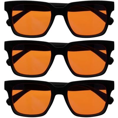 OPULIZE RA Gafas luz azul mujer y hombre Lentes Naranjas Gafas filtro luz azul 99.9% Antirreflectante y Antideslumbrante UV400 Paquete de 3 Juegos y dormir Negro OPULIZE RA Gafas luz azul mujer y hombre Lentes Naranjas Gafas filtro luz azul 99.9% Antirreflectante y Antideslumbrante UV400 Paquete de 3 Juegos y dormir Negro