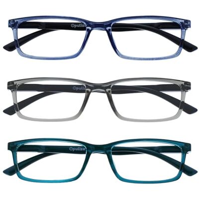 OPULIZE See Gafas Lectura Filtro Luz Azul x3 Estrecha Bisagras de Resorte Mejoran Sueño Reducen Dolor de Cabeza Ordenador Videojuegos Antirreflejante Azul Gris Turquesa Hombre Mujer BBB9-37Q +3.00 OPULIZE See Gafas Lectura Filtro Luz Azul x3 Estrecha Bisagras de Resorte Mejoran Sueño Reducen Dolor de Cabeza Ordenador Videojuegos Antirreflejante Azul Gris Turquesa Hombre Mujer BBB9-37Q +3.00