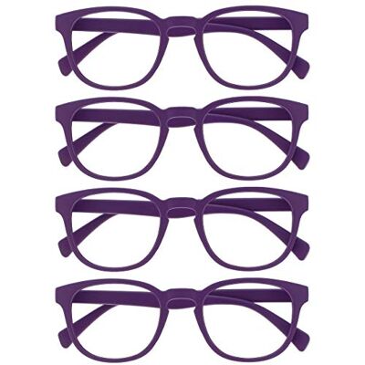 OPULIZE Pop Pack 4 Púrpura Gafas De Distancia Short Visióned Miopía Retro Redondo Hombres Mujeres Bisagras Resorte MMMM2-5 -2,50 OPULIZE Pop Pack 4 Púrpura Gafas De Distancia Short Visióned Miopía Retro Redondo Hombres Mujeres Bisagras Resorte MMMM2-5 -2,50