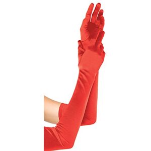 Leg Avenue - Guantes de satén extra largos - Talla única - Rojo - Guantes Leg Avenue - Guantes de satén extra largos - Talla única - Rojo - Guantes