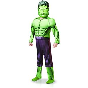 Rubies – Disfraz oficial de Marvel Avengers – Disfraz de lujo Hulk infantil, talla 5-6 años – Mono estampado con efecto muscular con máscara de espuma – Ideal para Halloween, carnaval, regalo de Rubies – Disfraz oficial de Marvel Avengers – Disfraz de lujo Hulk infantil, talla 5-6 años – Mono estampado con efecto muscular con máscara de espuma – Ideal para Halloween, carnaval, regalo de