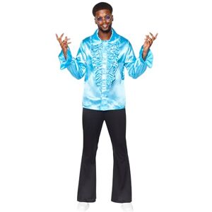 amscan Disfraz de adulto Camisa de Satén con Volantes Azul Talla L amscan Disfraz de adulto Camisa de Satén con Volantes Azul Talla L