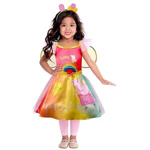 amscan Costume enfant Peppa Pig, robe arc-en-ciel, ailes, Peppa Wutz, Carnaval, Mardi gras amscan Costume enfant Peppa Pig, robe arc-en-ciel, ailes, Peppa Wutz, Carnaval, Mardi gras