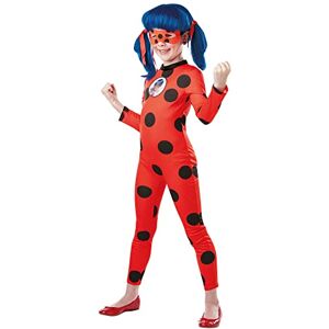 Rubies Rubie's Disfraz oficial de Miraculous Ladybug Deluxe para niños y máscara de ojos, superhéroe, talla mediana de 5 a 6 años Rubies Rubie's Disfraz oficial de Miraculous Ladybug Deluxe para niños y máscara de ojos, superhéroe, talla mediana de 5 a 6 años