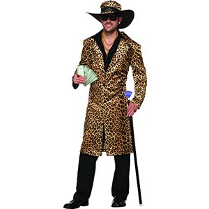 Rubies Bristol Novelty Disfraz de proxeneta llamativo con chaqueta y sombrero de leopardo, multicolor, Chest Size 42-44-Inch (AC78886) Rubies Bristol Novelty Disfraz de proxeneta llamativo con chaqueta y sombrero de leopardo, multicolor, Chest Size 42-44-Inch (AC78886)