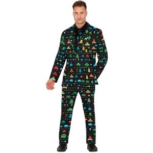 FIESTAS GUIRCA Disfraz Retro para Hombre Traje de los 80 con Estampado de Videojuegos Disfraz Divertido para Hombre Disfraces de Despedida de Soltero de los 90 Hombre Talla M FIESTAS GUIRCA Disfraz Retro para Hombre Traje de los 80 con Estampado de Videojuegos Disfraz Divertido para Hombre Disfraces de Despedida de Soltero de los 90 Hombre Talla M