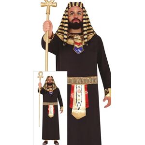 FIESTAS GUIRCA Disfraz Egipcio Adulto Hombre (56-58/XXL) Vestido, Cinturón, Cuello y Tocado Ideal para Fiestas Temáticas y Halloween Disfraces de Faraón y Antiguo Egipto Negro y Dorado FIESTAS GUIRCA Disfraz Egipcio Adulto Hombre (56-58/XXL) Vestido, Cinturón, Cuello y Tocado Ideal para Fiestas Temáticas y Halloween Disfraces de Faraón y Antiguo Egipto Negro y Dorado