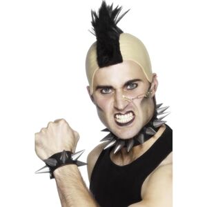 Smiffy's Smiffys Gargantilla y muñequera punk, caucho suave Halloween, Carnaval Smiffy's Smiffys Gargantilla y muñequera punk, caucho suave Halloween, Carnaval