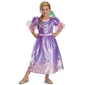 Disfraz de Rapunzel and Shoulder Sitter de lujo para niñas de Disguise, traje oficial de princesa de la Disney con Rapunzel y un compañero mágico de niñera de hombro 3-4 años Disfraz de Rapunzel and Shoulder Sitter de lujo para niñas de Disguise, traje oficial de princesa de la Disney con Rapunzel y un compañero mágico de niñera de hombro 3-4 años