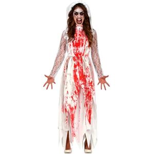 FIESTAS GUIRCA Disfraz de Novia de Terror Sangriento para Mujer Novia Asesina Incluye Vestido de Novia Sangriento y Velo Disfraces de Halloween para Mujer Talla XL FIESTAS GUIRCA Disfraz de Novia de Terror Sangriento para Mujer Novia Asesina Incluye Vestido de Novia Sangriento y Velo Disfraces de Halloween para Mujer Talla XL