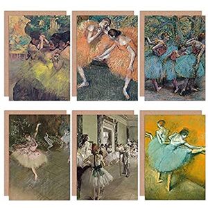 Artery8 Degas Bailarinas Ballet Tutus Tarjeta de Felicitación Impresionista - Pack de 6 Artery8 Degas Bailarinas Ballet Tutus Tarjeta de Felicitación Impresionista - Pack de 6