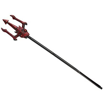 Atosa tridente rojo con calavera 108 cm para demonio o diablo Atosa tridente rojo con calavera 108 cm para demonio o diablo