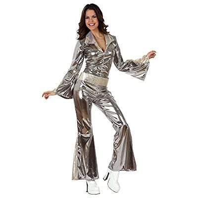Atosa Disfraz Disco Mujer Años 70 Plateado Mono Metalizado con Cinturón Ideal para Fiestas Temáticas, Carnaval Música Disco y Estilo ABBA Diseño Inspirado en Fiebre del Sábado Noche XS-S Atosa Disfraz Disco Mujer Años 70 Plateado Mono Metalizado con Cinturón Ideal para Fiestas Temáticas, Carnaval Música Disco y Estilo ABBA Diseño Inspirado en Fiebre del Sábado Noche XS-S