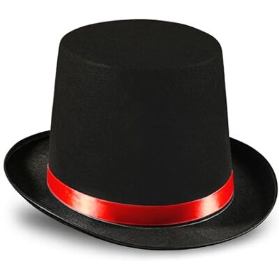 Dress Up America Top Hats para niños y Adultos Sombrero de Fiesta de Mago Negro Sombrero de Esmoquin Formal Unisex Dress Up America Top Hats para niños y Adultos Sombrero de Fiesta de Mago Negro Sombrero de Esmoquin Formal Unisex