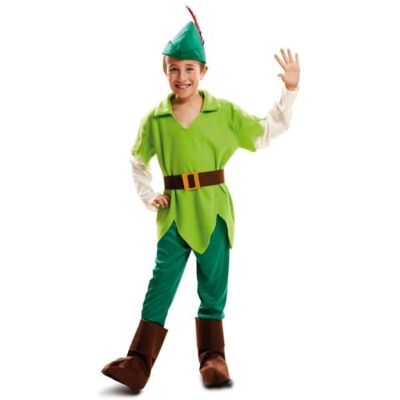 My Other Me Disfraz Peter Pan verde niño talla 10-12 años infantil Incluye sombrero, camisa, cinturón, pantalón y cubrebotas My Other Me Disfraz Peter Pan verde niño talla 10-12 años infantil Incluye sombrero, camisa, cinturón, pantalón y cubrebotas