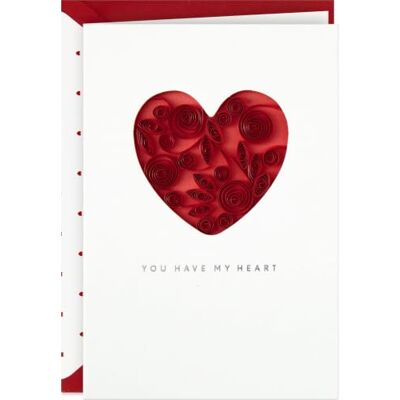 Hallmark Signature Love Card, tarjeta de aniversario, tarjeta de cumpleaños romántica (You Have My Heart) Hallmark Signature Love Card, tarjeta de aniversario, tarjeta de cumpleaños romántica (You Have My Heart)