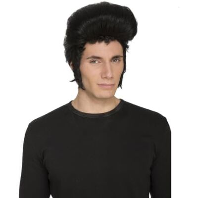 My Other Me Peluca para hombre de Elvis tupé años 50 negro peso de 115 g Aire retro y carismático a tu estilo en cualquier fiesta temática My Other Me Peluca para hombre de Elvis tupé años 50 negro peso de 115 g Aire retro y carismático a tu estilo en cualquier fiesta temática