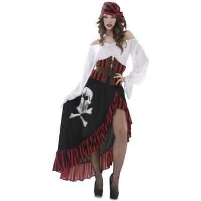 My Other Me Disfraz Pirata mujer talla XXL adulto en negro y rojo My Other Me Disfraz Pirata mujer talla XXL adulto en negro y rojo