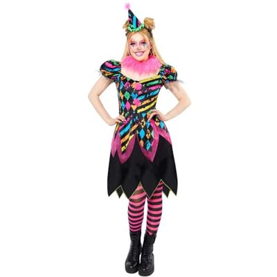 Amscan - Neon Horror Clownin - Multicolor - 34 - Disfraz Amscan - Neon Horror Clownin - Multicolor - 34 - Disfraz