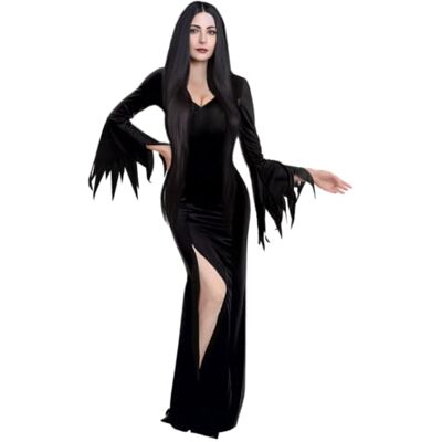 Spooktacular Creations Vestido Gótico Largo Hasta el Suelo para Mujer, Disfraz de Bruja Negra para Fiesta de Halloween, Vestido Medieval Vintage (X-Large) Spooktacular Creations Vestido Gótico Largo Hasta el Suelo para Mujer, Disfraz de Bruja Negra para Fiesta de Halloween, Vestido Medieval Vintage (X-Large)