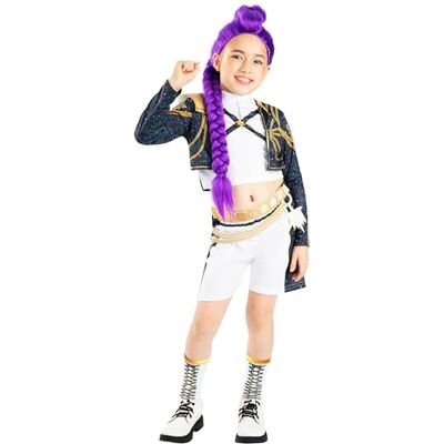 Rubies DISFRAZ KPOP RUMI GOLD DELUXE niña, niñas, k-pop, rumi, netflix, Top de lentejuelas, shorts con cinturón extraíble y perneras, Licencia oficial Netflix, huntrix, carnaval, cosplay. TALLA M Rubies DISFRAZ KPOP RUMI GOLD DELUXE niña, niñas, k-pop, rumi, netflix, Top de lentejuelas, shorts con cinturón extraíble y perneras, Licencia oficial Netflix, huntrix, carnaval, cosplay. TALLA M