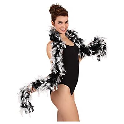 Atosa boa de plumas blanco y negro 45 g Atosa boa de plumas blanco y negro 45 g