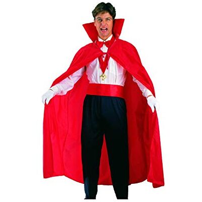 Ciao - Capa de disfraz con cuello (Talla única adulto), rojo Ciao - Capa de disfraz con cuello (Talla única adulto), rojo