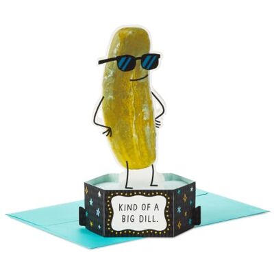 Hallmark Paper Wonder Shoebox Divertida tarjeta desplegable (Big Dill) para cumpleaños, felicitaciones Hallmark Paper Wonder Shoebox Divertida tarjeta desplegable (Big Dill) para cumpleaños, felicitaciones