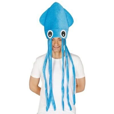 FIESTAS GUIRCA Gorro Pulpo Azul (120 cm) Sombrero Divertido de Animal Marino para Disfraz de Carnaval, Fiestas Temáticas, Despedidas, Eventos Unisex Adulto Azul FIESTAS GUIRCA Gorro Pulpo Azul (120 cm) Sombrero Divertido de Animal Marino para Disfraz de Carnaval, Fiestas Temáticas, Despedidas, Eventos Unisex Adulto Azul
