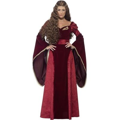 Smiffy's Smiffys Adult Women's Medieval Queen Deluxe Costume, Dress, Belt and Headpiece, Tales of Old England, Serious Fun Smiffy's Smiffys Adult Women's Medieval Queen Deluxe Costume, Dress, Belt and Headpiece, Tales of Old England, Serious Fun