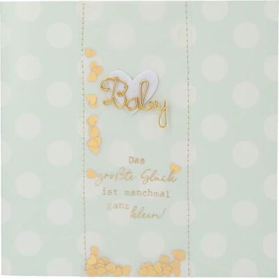 Depesche 13593.53 Tarjeta plegable Paper Love Tarjeta de felicitación para nacimiento, con texto a juego y diseños de colores, sin texto interior, tarjeta plegable con sobre Depesche 13593.53 Tarjeta plegable Paper Love Tarjeta de felicitación para nacimiento, con texto a juego y diseños de colores, sin texto interior, tarjeta plegable con sobre