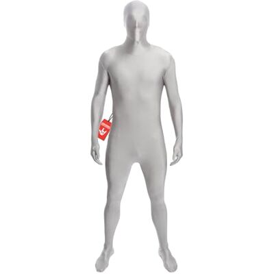 Morphsuits Disfraz de segunda piel (pegado al cuerpo), Plateado, color Plateado, XL Morphsuits Disfraz de segunda piel (pegado al cuerpo), Plateado, color Plateado, XL