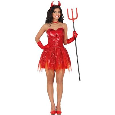 FIESTAS GUIRCA Disfraz Sexy Devil Mujer (42-44/L) Vestido y Diadema Disfraces de Diablo y Demonio para Halloween, Carnaval y Fiestas de Disfraces Ideal para Adultas Rojo FIESTAS GUIRCA Disfraz Sexy Devil Mujer (42-44/L) Vestido y Diadema Disfraces de Diablo y Demonio para Halloween, Carnaval y Fiestas de Disfraces Ideal para Adultas Rojo