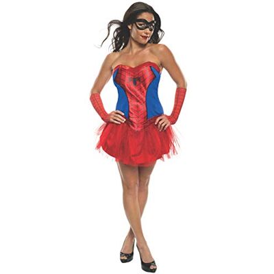 Marvel Rubies Disfraz Spidergirl para Mujer, Vestido con Falda Tutu, Accesorios para los Brazos y Antifaz, Oficial para Carnaval, Navidad, Cumpleaños, Fiestas y Halloween. Marvel Rubies Disfraz Spidergirl para Mujer, Vestido con Falda Tutu, Accesorios para los Brazos y Antifaz, Oficial para Carnaval, Navidad, Cumpleaños, Fiestas y Halloween.
