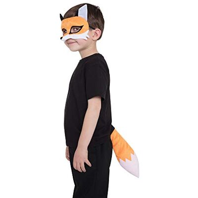 Bristol Novelty Accesorios de disfraz de zorro, máscara y cola, talla única Halloween Bristol Novelty Accesorios de disfraz de zorro, máscara y cola, talla única Halloween