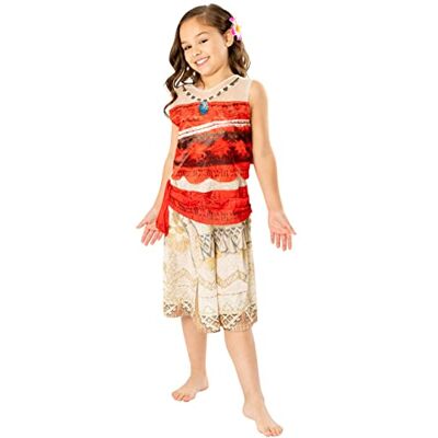 Disney Disfraz Vestido para Niñas Moana Multicolor 7-8 años Disney Disfraz Vestido para Niñas Moana Multicolor 7-8 años
