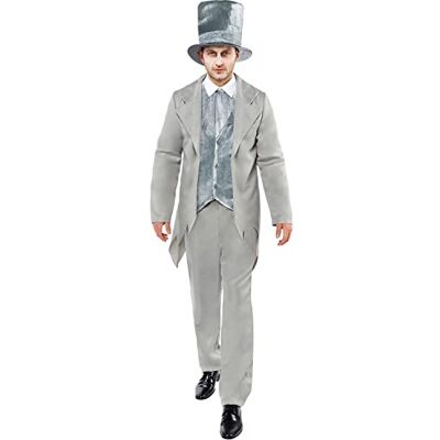 amscan 9917929 Disfraz de fantasma zombi para hombre (talla del pecho: 106,7 cm) amscan 9917929 Disfraz de fantasma zombi para hombre (talla del pecho: 106,7 cm)