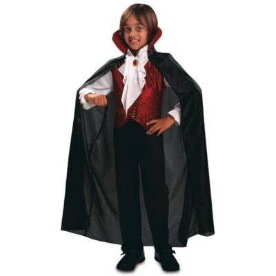 My Other Me Disfraz Vampiro niño negro y rojo talla 5-6 años infantil Incluye chaleco con camisa, pantalón y capa negro y rojo My Other Me Disfraz Vampiro niño negro y rojo talla 5-6 años infantil Incluye chaleco con camisa, pantalón y capa negro y rojo