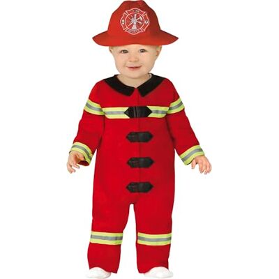 FIESTAS GUIRCA Disfraz de Bombero Bebé (12-18/Meses) Gorro y Mono Disfraces Infantiles para Halloween, Carnaval y Fiestas de Disfraces de Bomberos Ideal para Niños Pequeños Rojo FIESTAS GUIRCA Disfraz de Bombero Bebé (12-18/Meses) Gorro y Mono Disfraces Infantiles para Halloween, Carnaval y Fiestas de Disfraces de Bomberos Ideal para Niños Pequeños Rojo