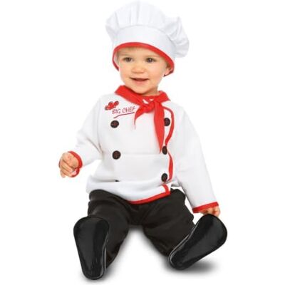 My Other Me Disfraz Cocinero bebé unisex blanco rojo talla 7-12 meses My Other Me Disfraz Cocinero bebé unisex blanco rojo talla 7-12 meses