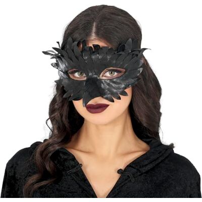 FIESTAS GUIRCA Antifaz de Plumas con Pico (Talla Única) Máscara Elegante para Carnaval de Venecia y Halloween Accesorio de Disfraz para Fiestas y Celebraciones Unisex Negro FIESTAS GUIRCA Antifaz de Plumas con Pico (Talla Única) Máscara Elegante para Carnaval de Venecia y Halloween Accesorio de Disfraz para Fiestas y Celebraciones Unisex Negro