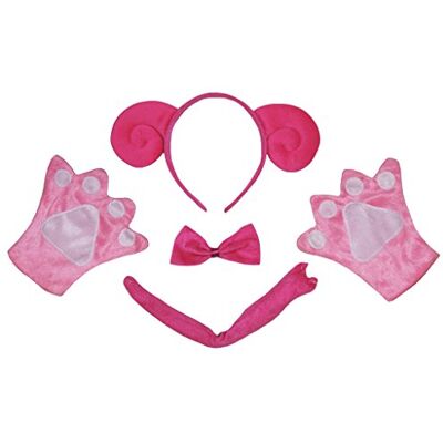 Petitebelle Ovejas diadema Bowtie Guantes de cola adulto Disfraz de 4 piezas Un tamaño Rosa caliente Petitebelle Ovejas diadema Bowtie Guantes de cola adulto Disfraz de 4 piezas Un tamaño Rosa caliente