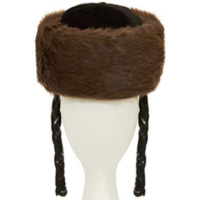Dress Up America Sombrero Shtreimel con Tirabuzones para Niños y Adultos – Sombrero de Piel Tradicional de Purim con Peyot – Accesorio de Disfraz Judío Jasídico Dress Up America Sombrero Shtreimel con Tirabuzones para Niños y Adultos – Sombrero de Piel Tradicional de Purim con Peyot – Accesorio de Disfraz Judío Jasídico