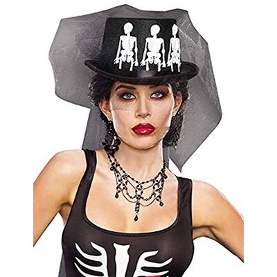 DreamGirl – – Disfraz de Sra. Huesos sombrero, un tamaño DreamGirl – – Disfraz de Sra. Huesos sombrero, un tamaño