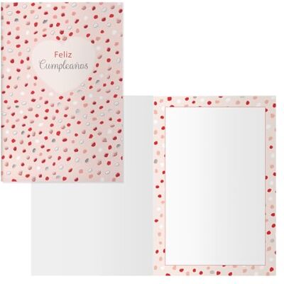 DOHE Tarjetas de Felicitación Cumpleaños Pack 6 unidades Tamaño: 11,5x17 cm (cerrada) Incluye sobre para guardar la tarjeta Modelo Lunares DOHE Tarjetas de Felicitación Cumpleaños Pack 6 unidades Tamaño: 11,5x17 cm (cerrada) Incluye sobre para guardar la tarjeta Modelo Lunares