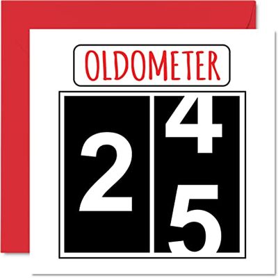 Stuff4 Divertidas tarjetas de cumpleaños número 25 para hombres y mujeres – Oldometer – Tarjeta de feliz cumpleaños para hijo, hija, hermano, hermana, tío, tía, sobrina, sobrino, primo, 145 mm, tarjeta de Stuff4 Divertidas tarjetas de cumpleaños número 25 para hombres y mujeres – Oldometer – Tarjeta de feliz cumpleaños para hijo, hija, hermano, hermana, tío, tía, sobrina, sobrino, primo, 145 mm, tarjeta de